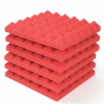 방음벽 설치 흡음제 소음 12/24Pcs 30x30x5cm 스튜디오 음향 패널 방음 처리 KTV 벽 폼 스폰지 패드 테이프, [01] Red