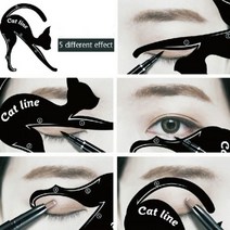 고양이 라인 아이라이너 스텐실 블랙 프로 아이 메이크업 도구 템플릿 셰이퍼 모델 쉬운 메이크업 도구 세트 가이드 2/4/10 개 188412, 10pcs