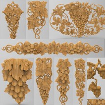 루터기 루타 루터 트리머포도 덩굴 STL 3D 모델 릴리프 CNC 라우터 조각기 기계 Artcam Aspire 파일