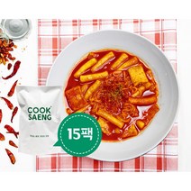 (1박스) 쿡생 추억의맛 쫄볶이(매운맛) 565gX15팩 밀키트 간식 분식 업소용 프랜차이즈떡볶이