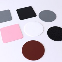 온더칩 실리콘 컵받침 티코스터 컵받침대, 실리콘-눈꽃형(블랙)