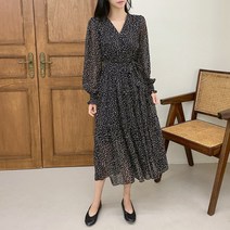 수키 샤랄라 패턴 쉬폰 레이스원피스 1106417