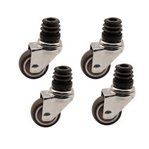 4Pcs 가구 회전 캐스터 M8 스레드 줄기 브레이크와 1.5 