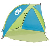 콜맨 해변 그늘막 텐트 블루 라임 Coleman Beach Shade Shelter Blue Lime
