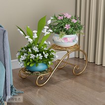 화분선반 가정용 받침대 실내 인테리어 정리대 뉴타임즈 WG032008Z, 금색 한 벌.
