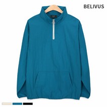 빌리버스 남자 반집업 맨투맨 BCM057 무지 긴팔 아노락 티셔츠
