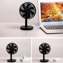 도매손이 써큘레이터 USB 탁상용선풍기, 블랙