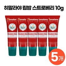 [ 국민 립밤 ] 히말라야 립밤 스트로베리 10g x 5개 대용량 건조한 입술 건강 보호 케어 관리 크림 각질 제거 비건 인증 림밥 림밤 올리브영 상품 겨울 필수템 추천, 스트로베리 x 5개