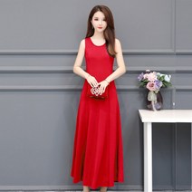 빅사이즈민소매원피스 모달원피스 여성 하프기장 롱 여름 허리보정 와이드 루즈핏 캐미솔 이너웨어 311873244