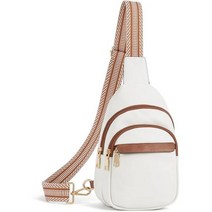 BOSTANTEN 여성용 소형 슬링 백 가죽 크로스 바디 Fanny Pack Chest B, A-Beige