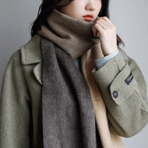 [타임머플러][사은품증정] 러쉬룸 폴엔나나 울100 그라데이션 남자여자커플학생 봄가을겨울 롱머플러 긴목도리매는법 선물추천