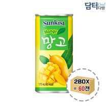 해태음료 썬키스트 망고드링크 175ml, 60캔