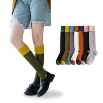 소확품 투톤 컬러니삭스 7color 1+1 패션 장목 무릎양말 여성 데일리 골지