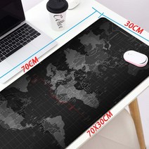 마우스 패드 초대형 1000x500mm900x40mm700x300mm600x300mm 세계지도 고무 컴퓨터 게임 태블릿 가장자리 잠금, 700x300mm, 월드 블랙
