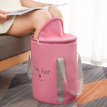 가정용 접이식 이동식 반신 간이 스파 욕조 접이식 발 목욕 가방 업그레이드 두꺼운 5 층 단열 야외 여행, 12 L with lid
