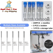 100 Embroidery 범용 재봉틀 미싱 Needles Bobbins For Singer Brother