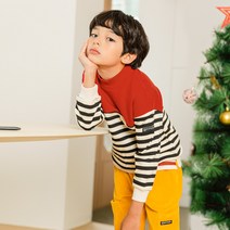 올리반 위시 배색 기모 맨투맨