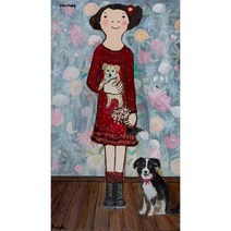에바알머슨 대형 그림 액자-단일 30x55, 골드 0.7cm 좁은 틀
