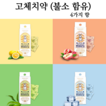 4가지향 고체치약 1+1 (총 36정 개별포장) :: 자일리톨 씹는치약 불소 도포 함유 친환경 고불소 씹는 치약 일회용 입냄새 휴대용 고체 씹는 가글 친환경 잇몸, 아이스쿨(1+1)