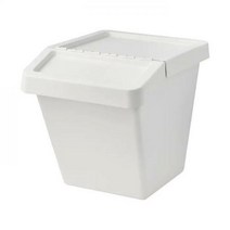 이케아 SORTERA 소르테라 분리수거함+뚜껑 60L/수납함/정리함, 화이트_102.559.01