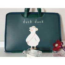 마켓코지 오리 캐릭터 15.6인치 노트북 가방