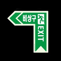 현wisdhm_안전표시 비상구 표지판 안내판 바닥용 고휘도스티커 용표♥cleang, ♥cleang좌-적녹색