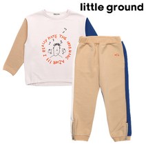 리틀그라운드 데님인더박스-모닝사운드블럭맨투맨 져지팬츠(73111-334-04)CH 딜 아동상하복