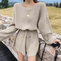 루즈핏 니트 원피스 점프수트 숏팬츠