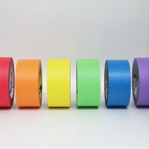 무지개색 종이 마스킹테이프/ 20mm/ 25mm/ 30mm/ 40mm/ 50mm, 720R 레드 : 25mm X40M