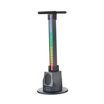 휴대용 RGB 게임용 헤드폰 스탠드 음악 게임 스튜디오용 충전식, 6.7cmx6.6cmx24.8cm, PP 폴리프로필렌, B