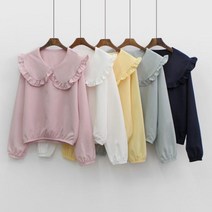 끄레아또레 끄레아또레 큰카라 프릴 귀여운 블라우스 RS223MA100