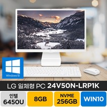 LG 24V50N-LRP1K 영상편집 주식용 가정용 업무용 싼 줌 좋은 컴퓨터 PC 견적, 램 8GB/SSD256GB, 윈도우11프로
