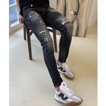 디스 명품청바지 슬림핏 딱붙는 사계절 만능청바지 페인팅청바지 덧댐청바지