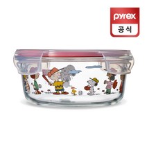 코렐 파이렉스 스누피 4면밀폐용기 원형 620ml, 단품