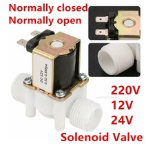 전동벨브 솔벨브 12quot 34quot 수나사 솔레노이드 밸브 ac 220v dc 12v 24v 물 제어 밸브 컨트롤러 스위치 일반적으로 닫힘, 34, 정상적으로 열려있다