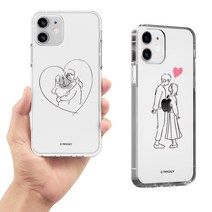 트라이코지 갤럭시X커버 케이스 커플라인 주문제작 투명 젤리