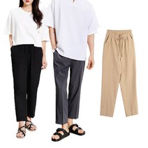 CØupang ⁀‿⁀LD677M BIG 남여공용 쿨팬츠 (JJ) 여성팬츠 쿨팬츠 허리밴딩팬츠 밴딩바지 쿨바지Ｇo질라몰