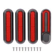 샤오미 킥보드 2/4pcs 안전 반사 후면 휠 허브 커버 Xiaomi Mi Pro 2 M365 용 보호 쉘 전기 스쿠터 액세서, 03 4pc Red Light