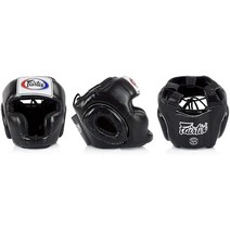 Fairtex 헤드기어 헤드 가드 슈퍼 스파링 대각선 비전 무에타이 복싱 정품보장, HG3 Black Lace-up