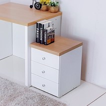 우드미가구 바오 3단서랍장 협탁, 오크