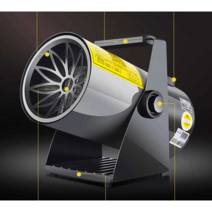 농업용전기온풍기 히터 대형 공장용 온풍기 공업용 팬, 3kw220v 리모컨 그레이