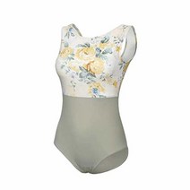 ModLatBal 여성용 탱크 레오타드 발레 댄스 체조 바디수트 [미국 직배송], Small, Beatiful Yellow Flower