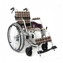 [케어쉴드] 노인 접이식 수동휠체어 병원휠체어 MF-22D 복지용구(대여 2개월), 단품