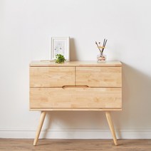공간철학 타란도 원목화장대 서랍장 원룸 연예인 고무나무 원목 서랍형 입식 미니 화장대 800, 내츄럴