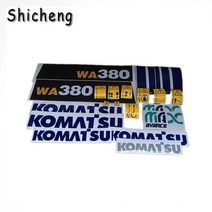 굴삭기부품 중장비포크레인부품 로더 부품 스티커 Komatsu WA380 4703 500 SD6 320 360 전체 차량 자동차 라벨 바디 데칼 굴삭기 용품, WA3803, 1개