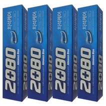 2080 무파라벤 어드밴스 블루 치석케어, 120g, 4개