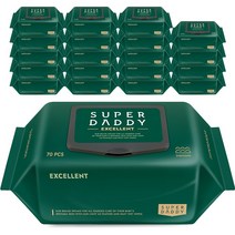 슈퍼대디 물티슈 엑설런트82 캡형 70매 20팩 (82g)