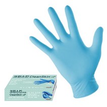 크린스킨 라이트 니트릴장갑 블루 100매입, 대(L), 1개