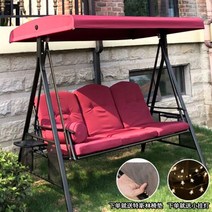 야외 스윙 정원 그네 발코니 테라스 원목 통나무, I