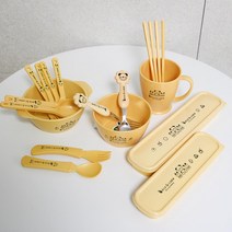한진화학 옥수수 식기 유아 어린이 수저세트 스푼포크 그릇 대접 밥공기, 1개, 1.옥수수 국공기